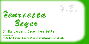 henrietta beyer business card
